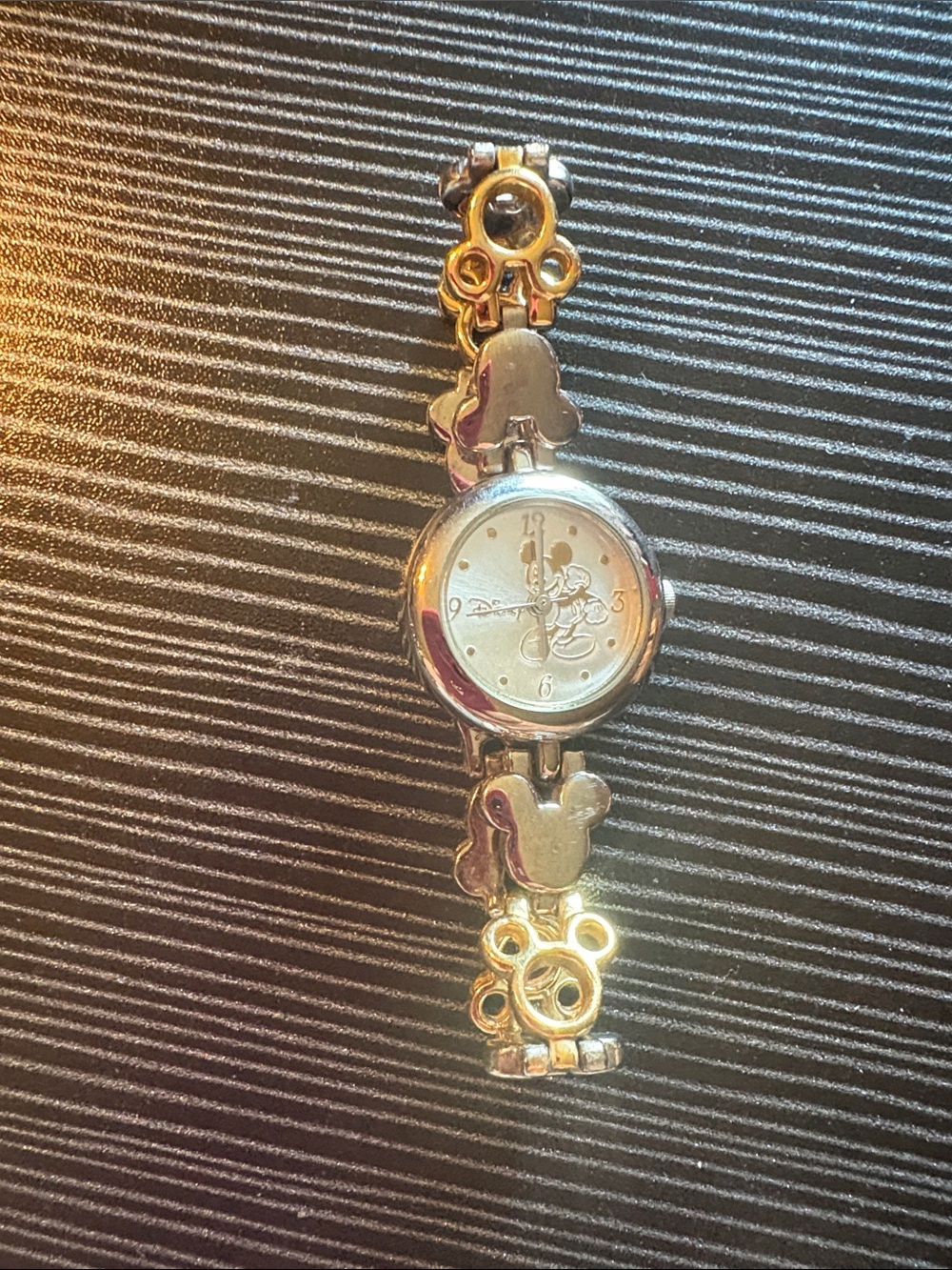Disney Two-Tone Mickey Mouse Bracelet Watch - Silver & Gold